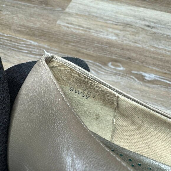 Ros Hommerson Tan Leather Block Heels Women's Size 9WW - Picture 5 of 6